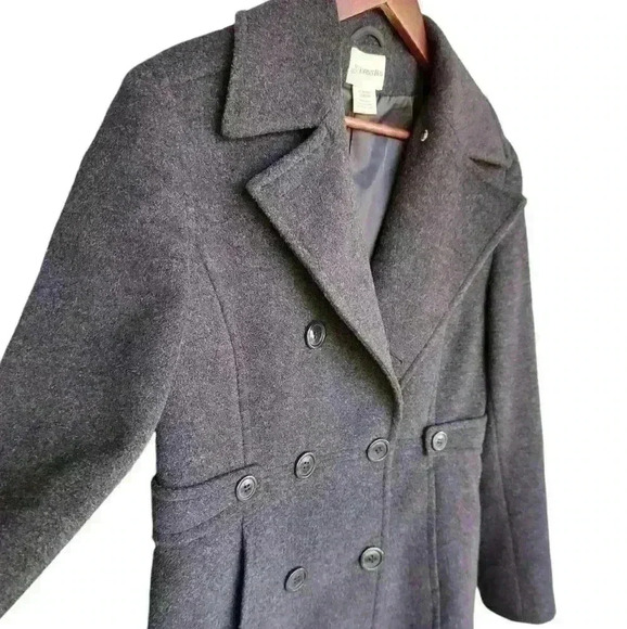 Wool/Cashmere Blend Double Breasted Peacoat - Picture 2 of 5